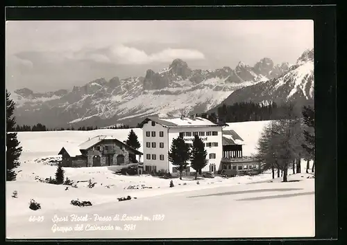 AK Karerpass, Sport Hotel mit Umgebung im Winter