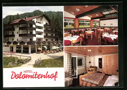 AK Sexten, Hotel Dolomitenhof, Fischleinboden