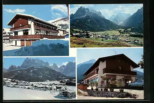 AK Moos in Sexten, Haus Regina Holzer, Ortsansicht