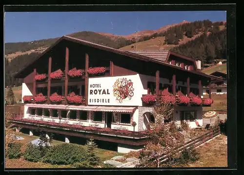 AK Moos in Sexten, Hotel Royal aus der Vogelschau