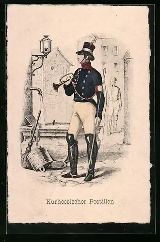 Künstler-AK Kurhessischer Postillon