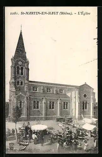 AK St-Martin-en-Haut, Eglise et Marché