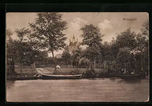 AK Altruppin, Holzboot auf Flusspartie