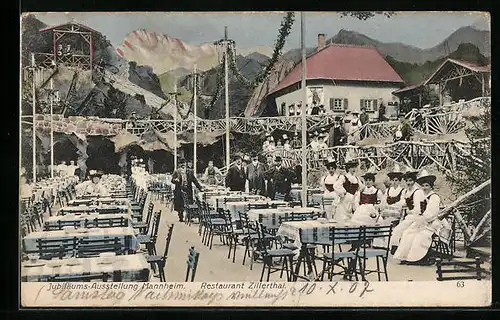 AK Mannheim, Jubiläums-Ausstellung 1907 - Restaurant Zillerthal