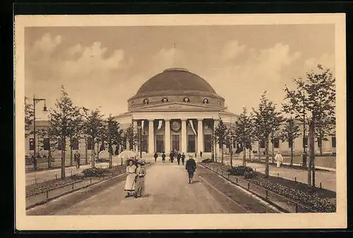 AK Leipzig, Internationale Bauchfachausstellung 1913 - Lindenallee und Betonhalle