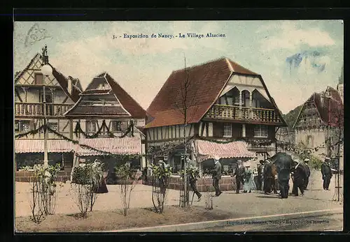 AK Nancy, Exposition de Nancy - Le Village Alsacien