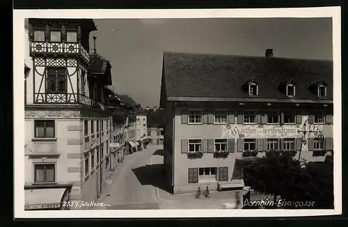 AK Dornbirn, Eisengasse mit Gasthof zum weissen Kreuz