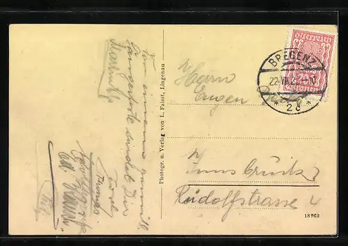 AK Lingenau, Ortsansicht mit Bödele und Röstezer