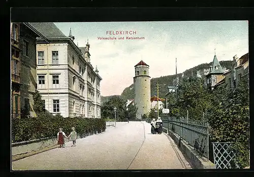 AK Feldkirch, Volksschule und Katzenturm