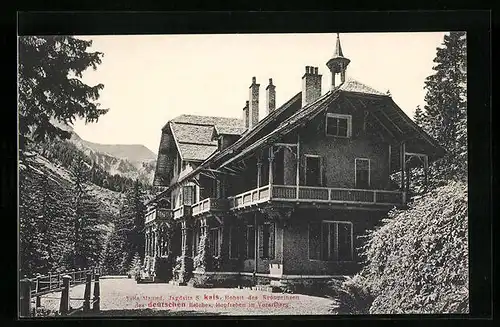 AK Schoppernau, Villa Maund, Jagdsitz des deutschen Kronprinzen