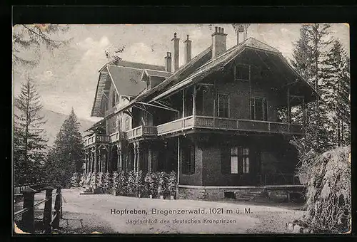 AK Hopfreben, Jagdschloss des deutschen Kronprinzen