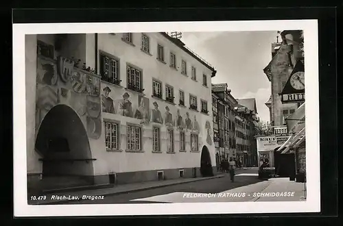 AK Feldkirch, Rathaus und Schmidgasse