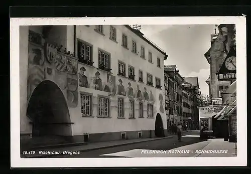 AK Feldkirch, Rathaus mit Schmidgasse