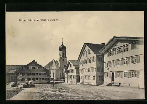 AK Sulzberg, Ortsansicht mit Kirche