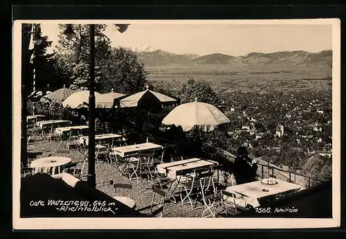 AK Dornbirn, Café Watzenegg, Rheintalblick