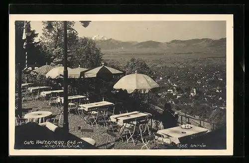 AK Dornbirn, Café Watzenegg mit Sonnenterrasse