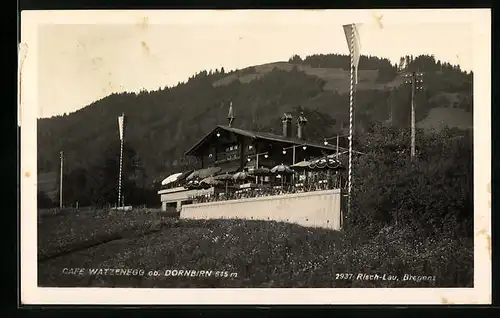 AK Dornbirn, Café Watzenegg mit Sonnenterrasse