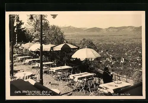 AK Dornbirn, Café Watzenegg mit Sonnenterrasse