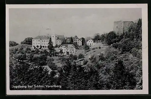 AK Jagdberg bei Schlins, Ortsansicht mit Ruine