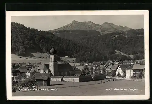 AK Andelsbuch i. Breg. Wald, Ortspartie mit Kirche