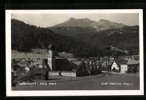 AK Andelsbuch i. Breg. Wald, Ortspartie mit Kirche