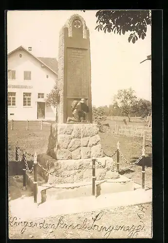 Foto-AK Langenegg, Kriegerdenkmal