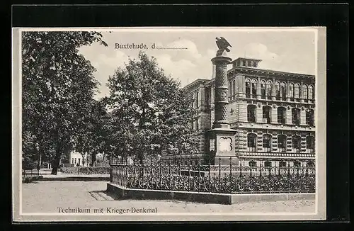 AK Buxtehude, Technikum mit Krieger-Denkmal