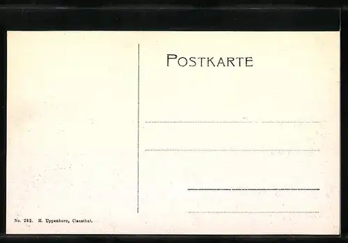 AK Clausthal, Königl. Oberbergamt mit Römer-Denkmal