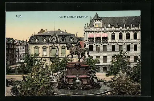 AK Köln-Neustadt, Blick zum Kaiser Wilhelm-Denkmal