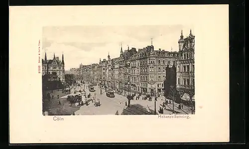 AK Köln-Neustadt, Hohenzollernring aus der Vogelschau