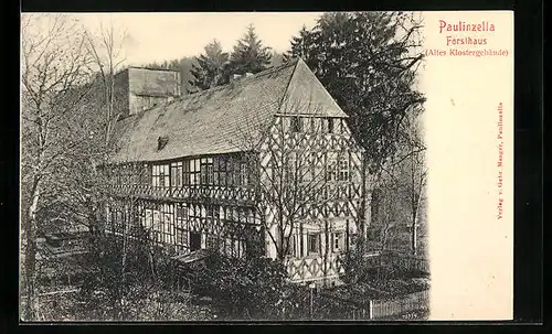 AK Paulinzella, Gasthaus Forsthaus, Altes Klostergebäude