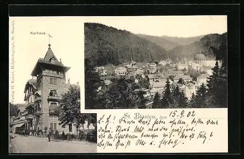 AK St. Blasien, Kurhaus, Teilansicht