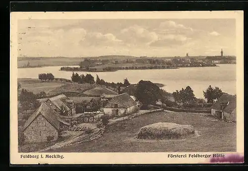 AK Feldberg /Meckl., Försterei Feldberger Hütte aus der Vogelschau