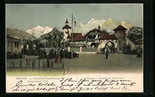 AK Gewerbe- und Industrie-Ausstellung Düsseldorf 1902, Suldenthal und Zillerthal