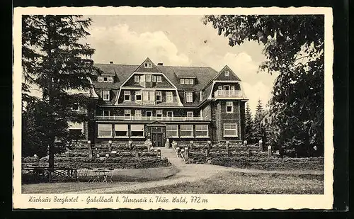 AK Gabelbach b. Ilmenau, Blick auf das Kurhaus Berghotel