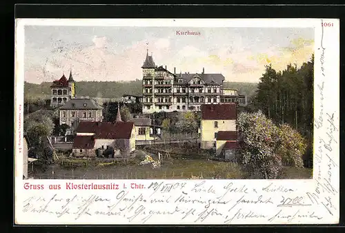 AK Klosterlausnitz i. Thür., Blick auf das Kurhaus