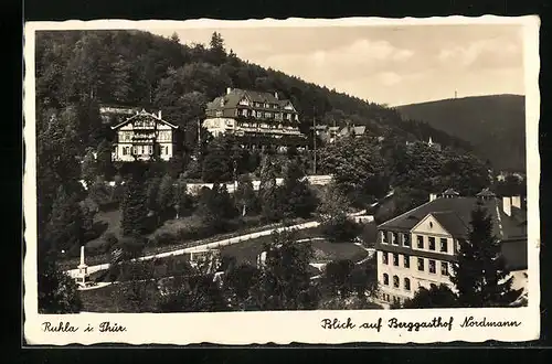 AK Ruhla i. Thür., Blick auf den Berggasthof Nordmann