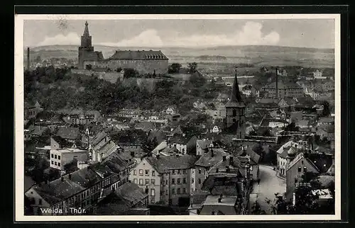 AK Weida i. Thür., Blick über die Dächer