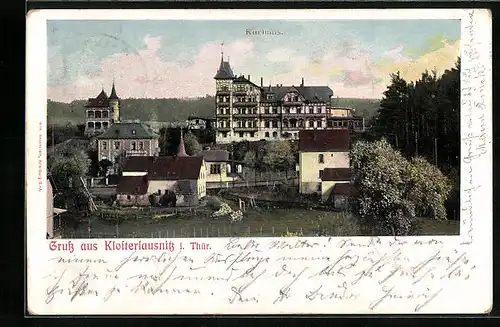 AK Klosterlausnitz i. Thür., Blick auf das Kurhaus