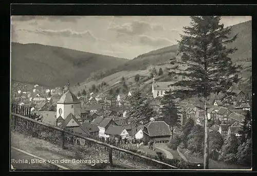 AK Ruhla, Blick von der Gottesgabe