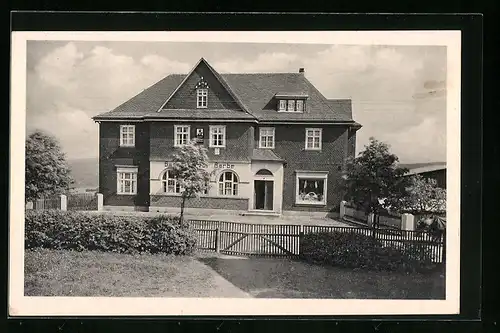 AK Schmiedefeld /Kr. Saalfeld, Gasthaus zur Barbe - Gebäudeansicht