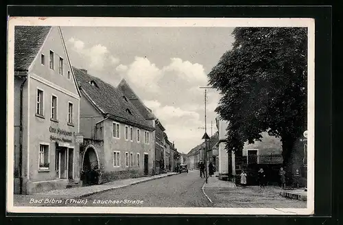 AK Bad Bibra /Thür., Lauchaer Strasse mit Bäckerei & Konditorei von Otto Reichardt
