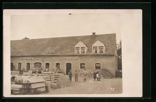 Foto-AK Grosshartmannsdorf, Zementwarenfabrik Hermann Pfeiffer