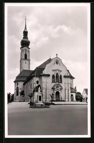 AK Höchst, Platz vor der Pfarrkirche