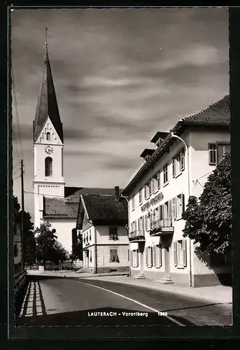 AK Lauterach, Strassenpartie an der Kirche