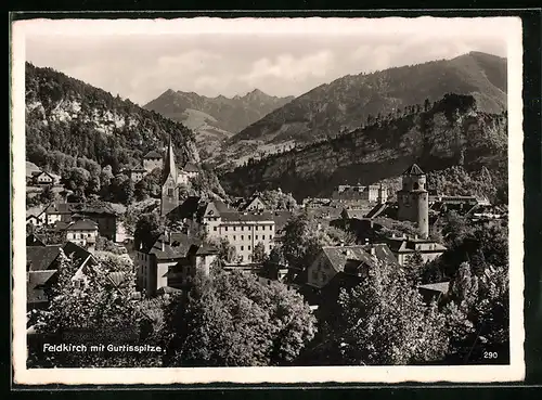 AK Feldkirch, Ortspartie mit Gurtisspitze