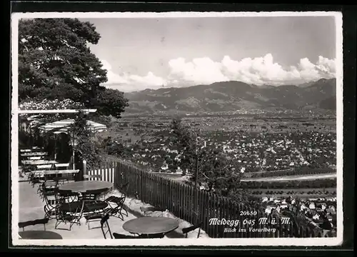 AK Meldegg, Blick ins Vorarlberg