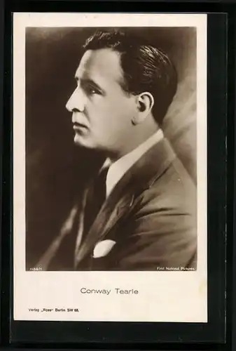 AK Schauspieler Conway Tearle im Seitenprofil mit Einstecktuch