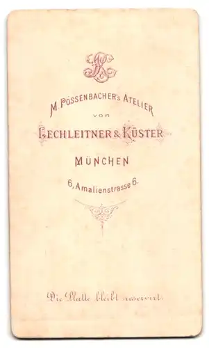 Fotografie Lechleitner & Küster, München, Amalienstrasse 6, älterer Herr mit Anzug und spitzem Bart