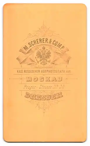 Fotografie M. Scherer & Comp., Dresden, Prager Strasse 34, hübsche Dame im Kleid mit Spitzenkragen